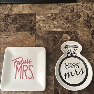 Future Mrs. and Miss Mrs. Ring Dishes